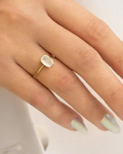 ANILLO BEATRIZ CALCEDONIA GOLD