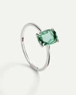 ANILLO BEATRIZ GREEN SILVER