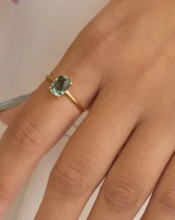 ANILLO BEATRIZ GREEN SILVER