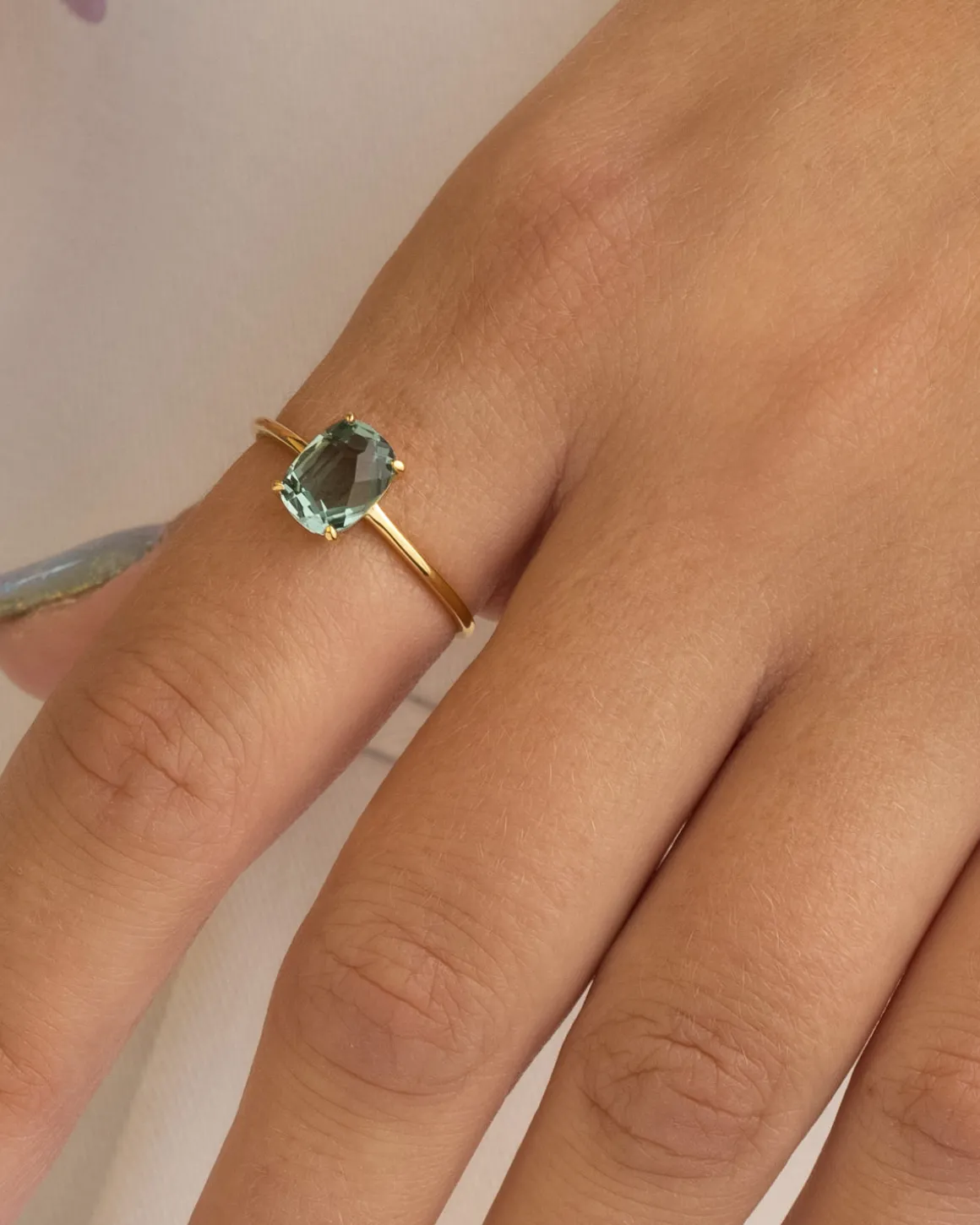 ANILLO BEATRIZ GREEN SILVER
