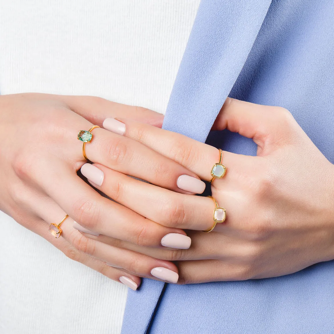 ANILLO BEATRIZ GREEN SILVER