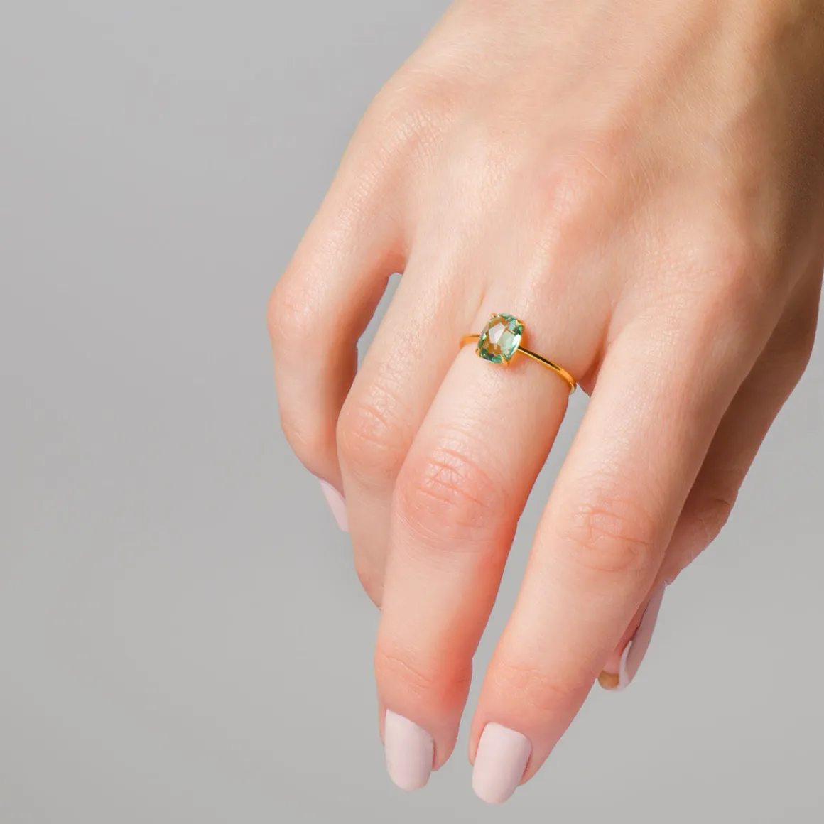 ANILLO BEATRIZ GREEN SILVER