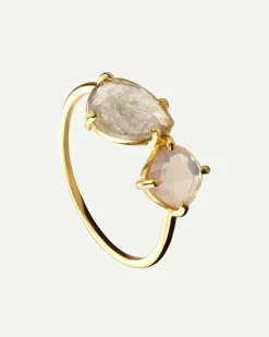 ANILLO MIDNIGHT LABRADORITE GOLD