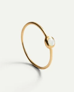 ANILLO PIEDRA BLANCA GOLD