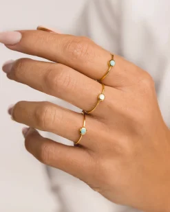 ANILLO PIEDRA BLANCA GOLD