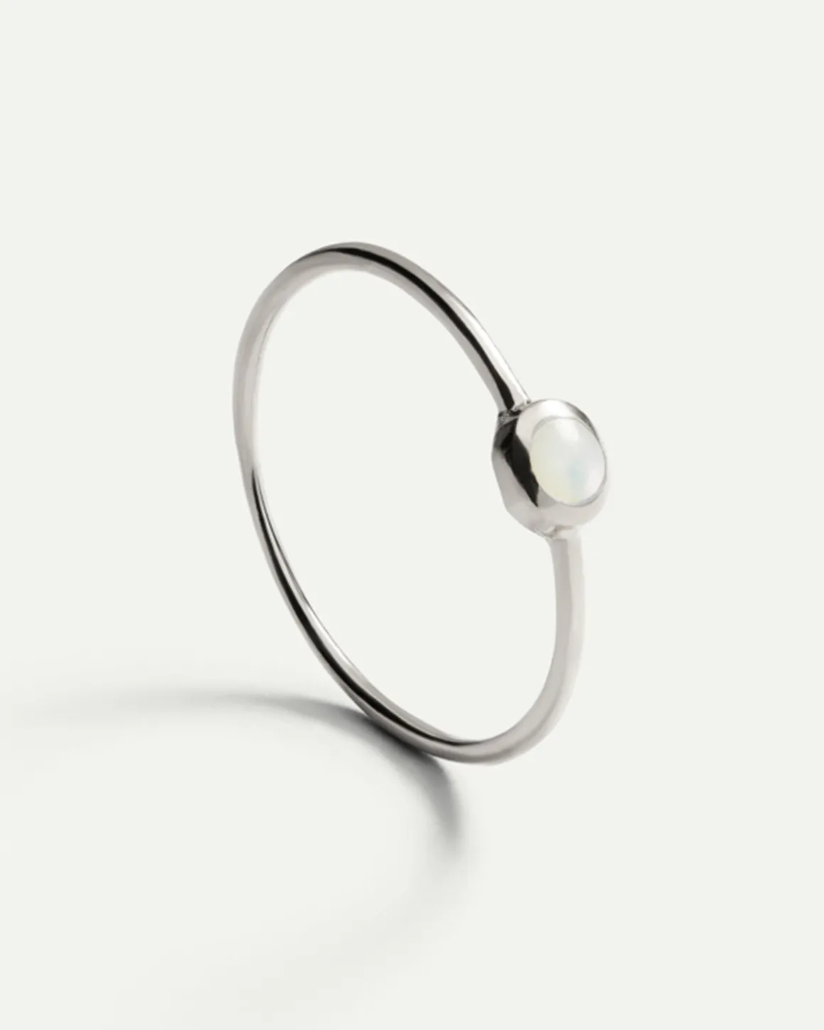 ANILLO PIEDRA BLANCA SILVER