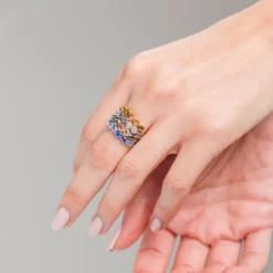 ANILLO SAPPHIRE BLUE GOLD
