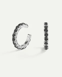 PENDIENTES ARLA BLACK SILVER
