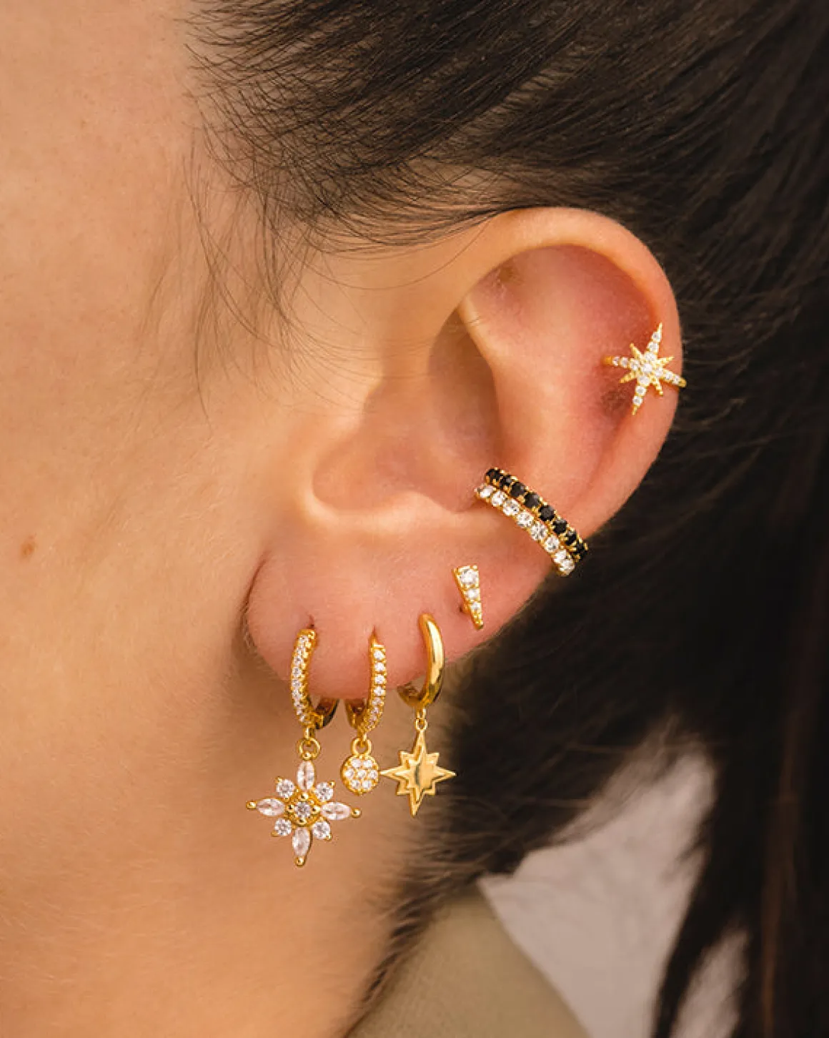 PENDIENTES ARLA BLACK SILVER