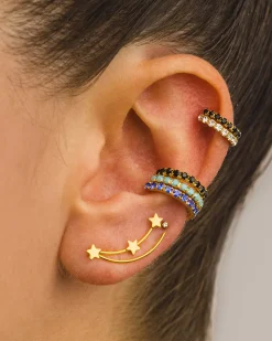 PENDIENTES ARLA BLACK SILVER