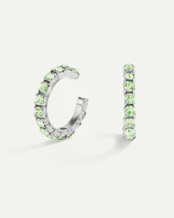 PENDIENTES ARLA GREEN LIGHT SILVER