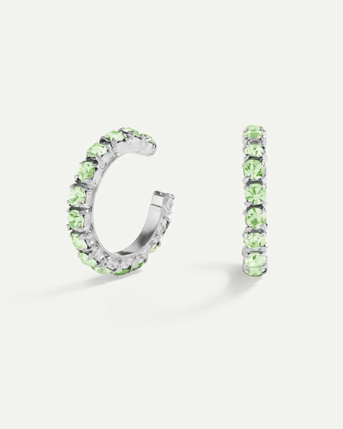 PENDIENTES ARLA GREEN LIGHT SILVER
