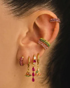 PENDIENTES ARLA GREEN LIGHT SILVER
