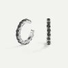 PENDIENTES ARLA MINI BLACK SILVER