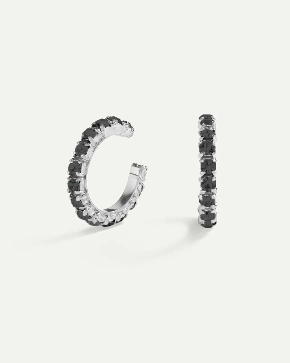 PENDIENTES ARLA MINI BLACK SILVER
