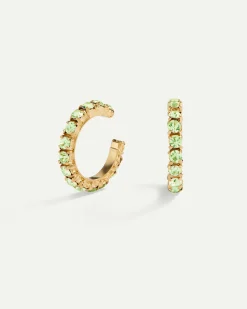 PENDIENTES ARLA MINI GREEN LIGHT GOLD