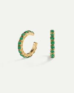 PENDIENTES ARLA MINI GREEN GOLD
