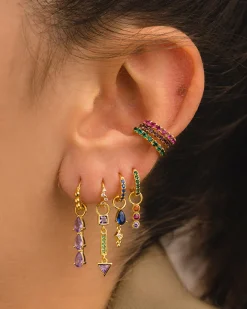 PENDIENTES ARLA MINI GREEN GOLD