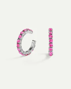 PENDIENTES ARLA MINI PINK SILVER