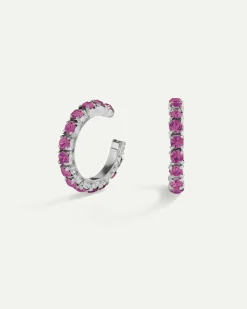 PENDIENTES ARLA MINI PURPLE SILVER