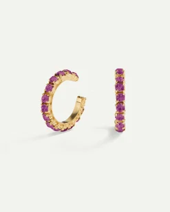 PENDIENTES ARLA MINI PURPLE GOLD