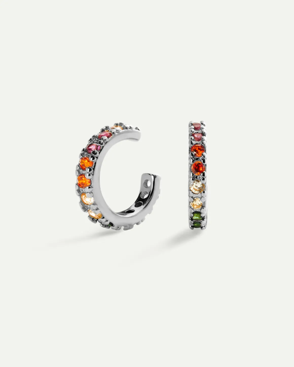 PENDIENTES ARLA MINI RAINBOW SILVER