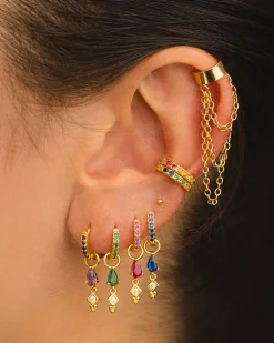 PENDIENTES ARLA MINI RAINBOW SILVER
