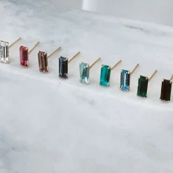 PENDIENTES BAGUETTE BLUE SILVER