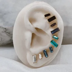 PENDIENTES BAGUETTE BLUE GOLD