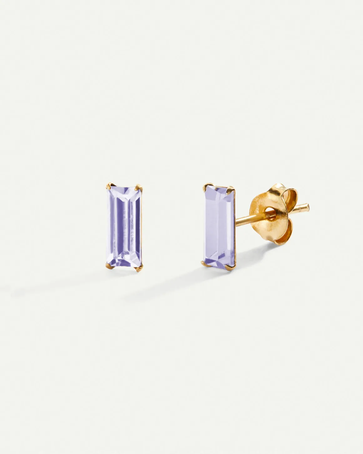PENDIENTES BAGUETTE VIOLET GOLD