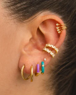 PENDIENTES CARA PURPLE GOLD