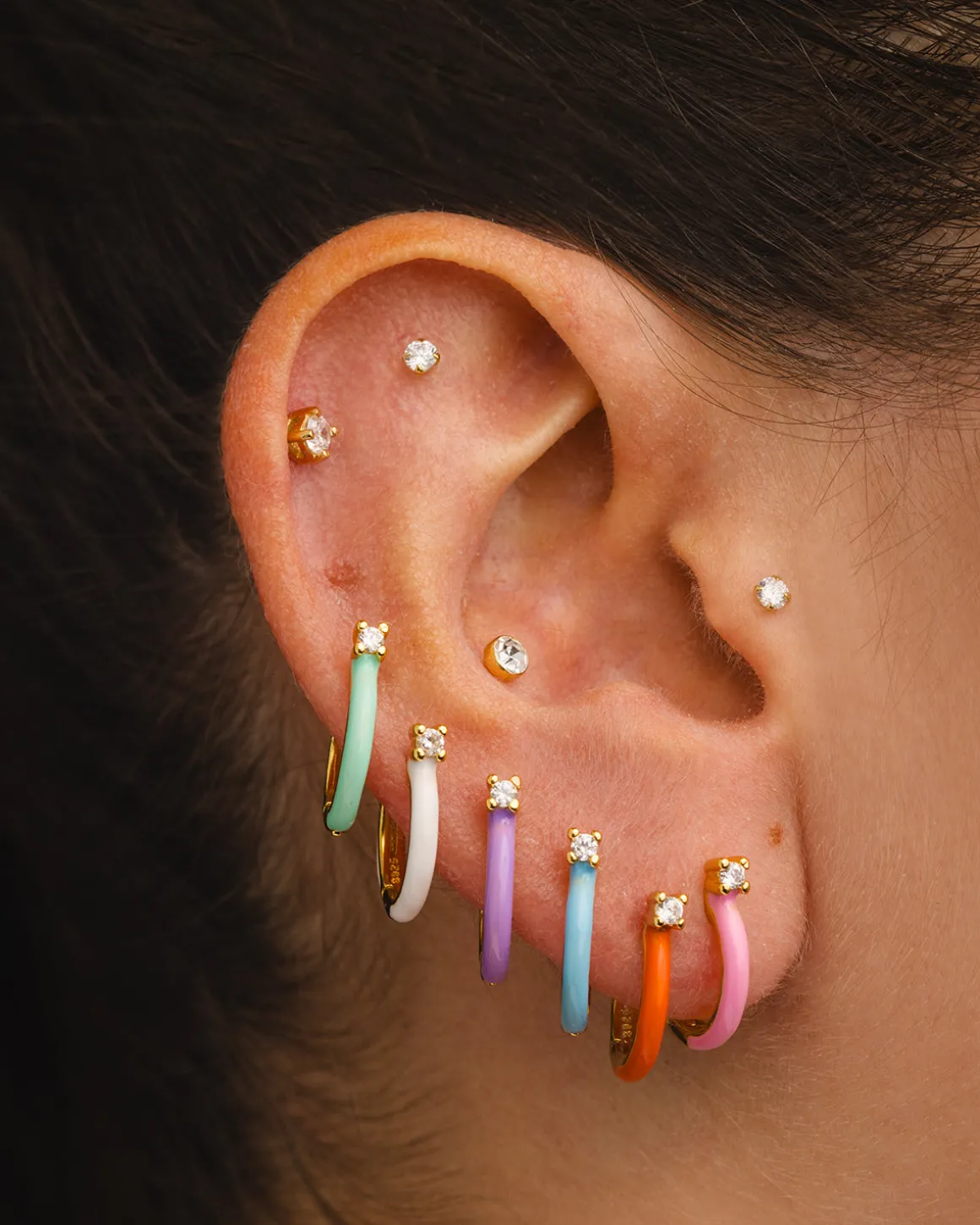 PENDIENTES CERES BLUE GOLD