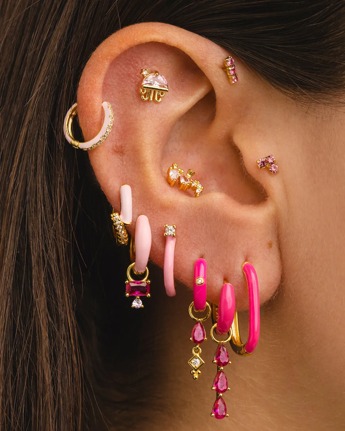 PENDIENTES CERES PINK GOLD
