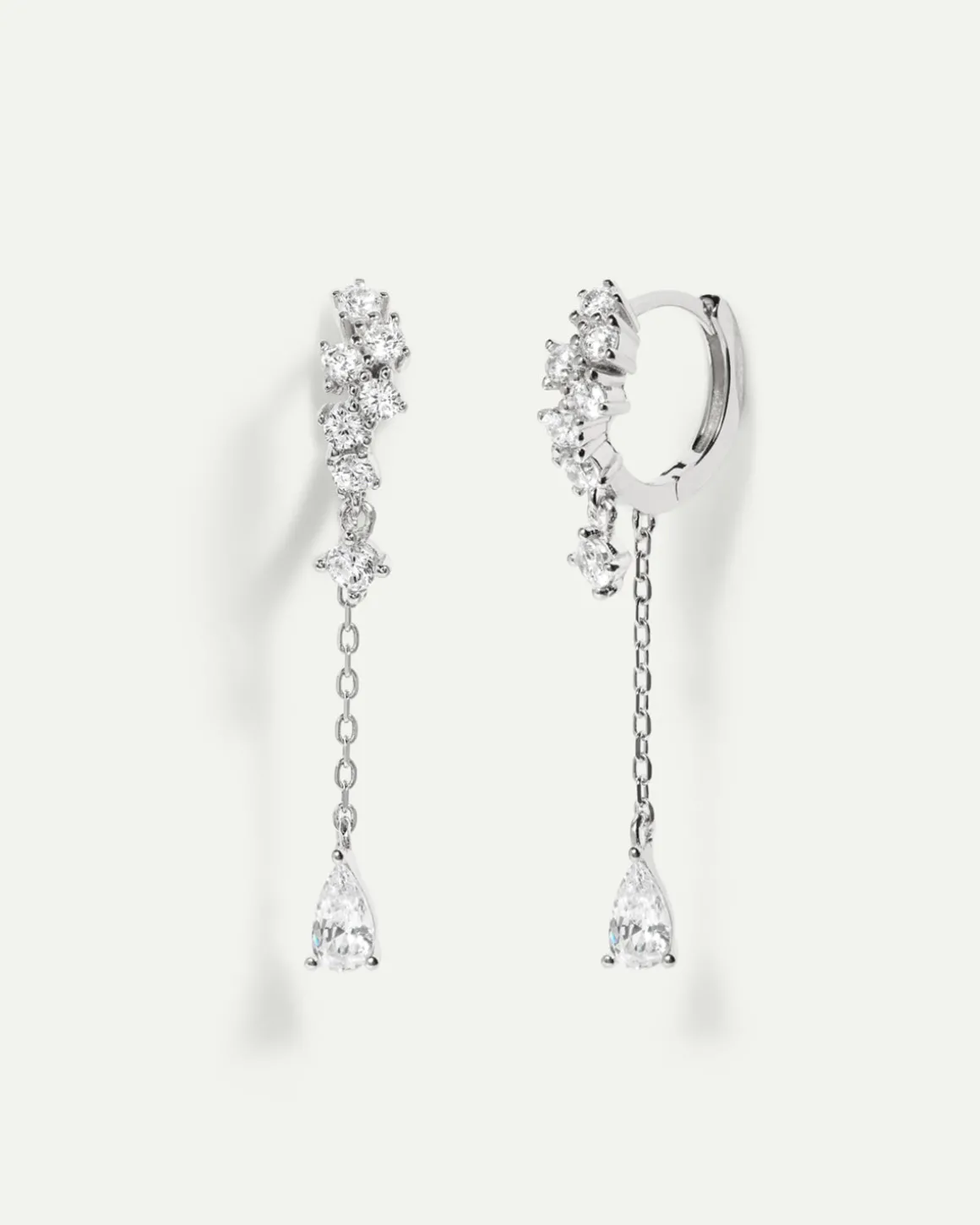 PENDIENTES CHAMPAGNE SILVER