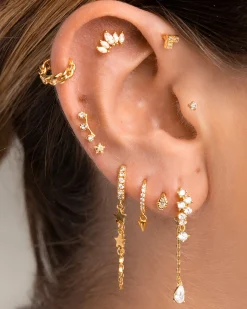 PENDIENTES CHAMPAGNE SILVER