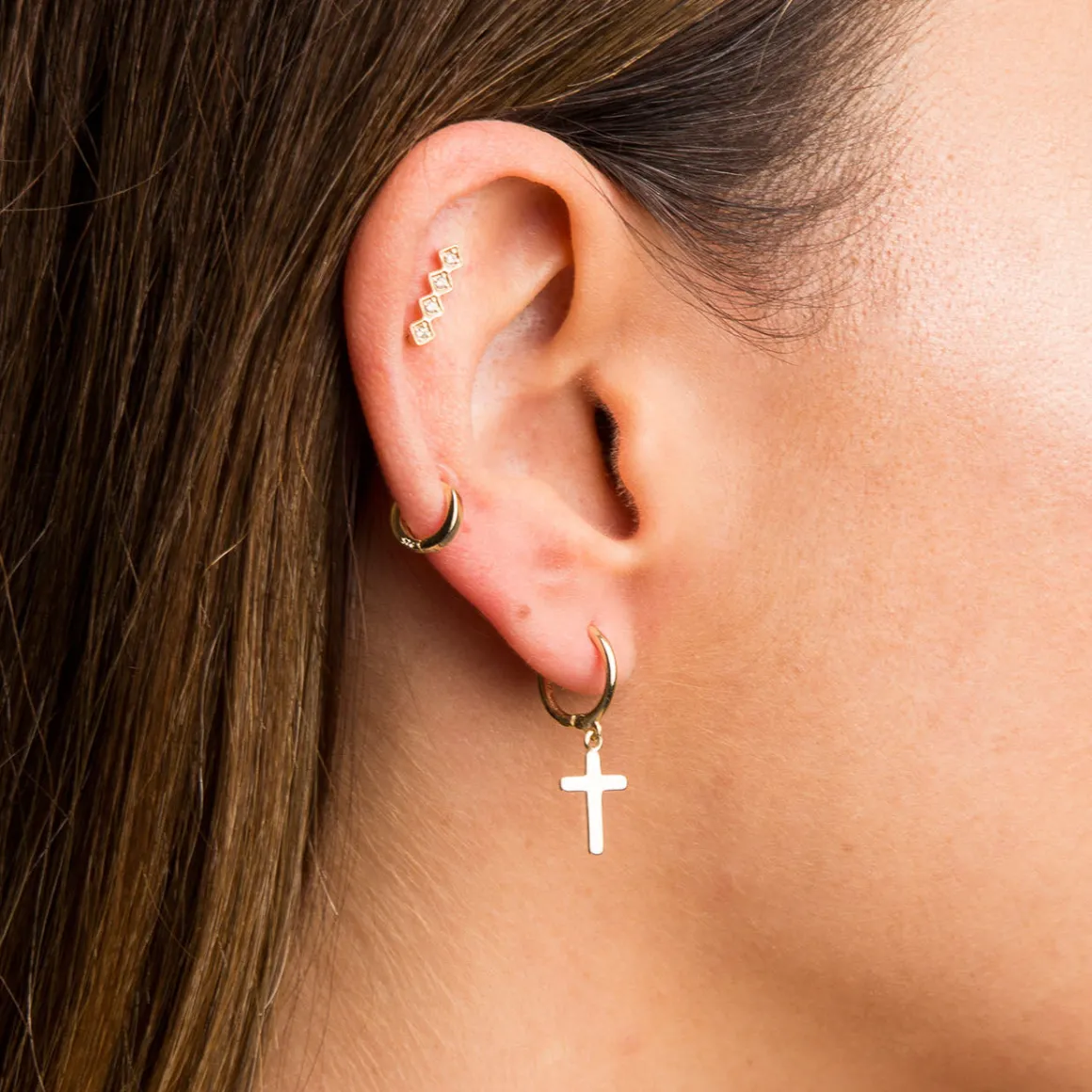 PENDIENTES CROIX GOLD