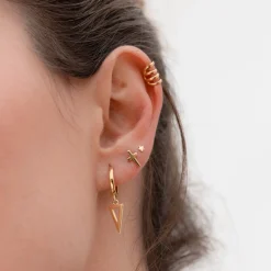 PENDIENTES CROIX MINI GOLD