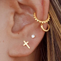 PENDIENTES CROIX MINI GOLD