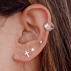 PENDIENTES CROIX MINI SILVER