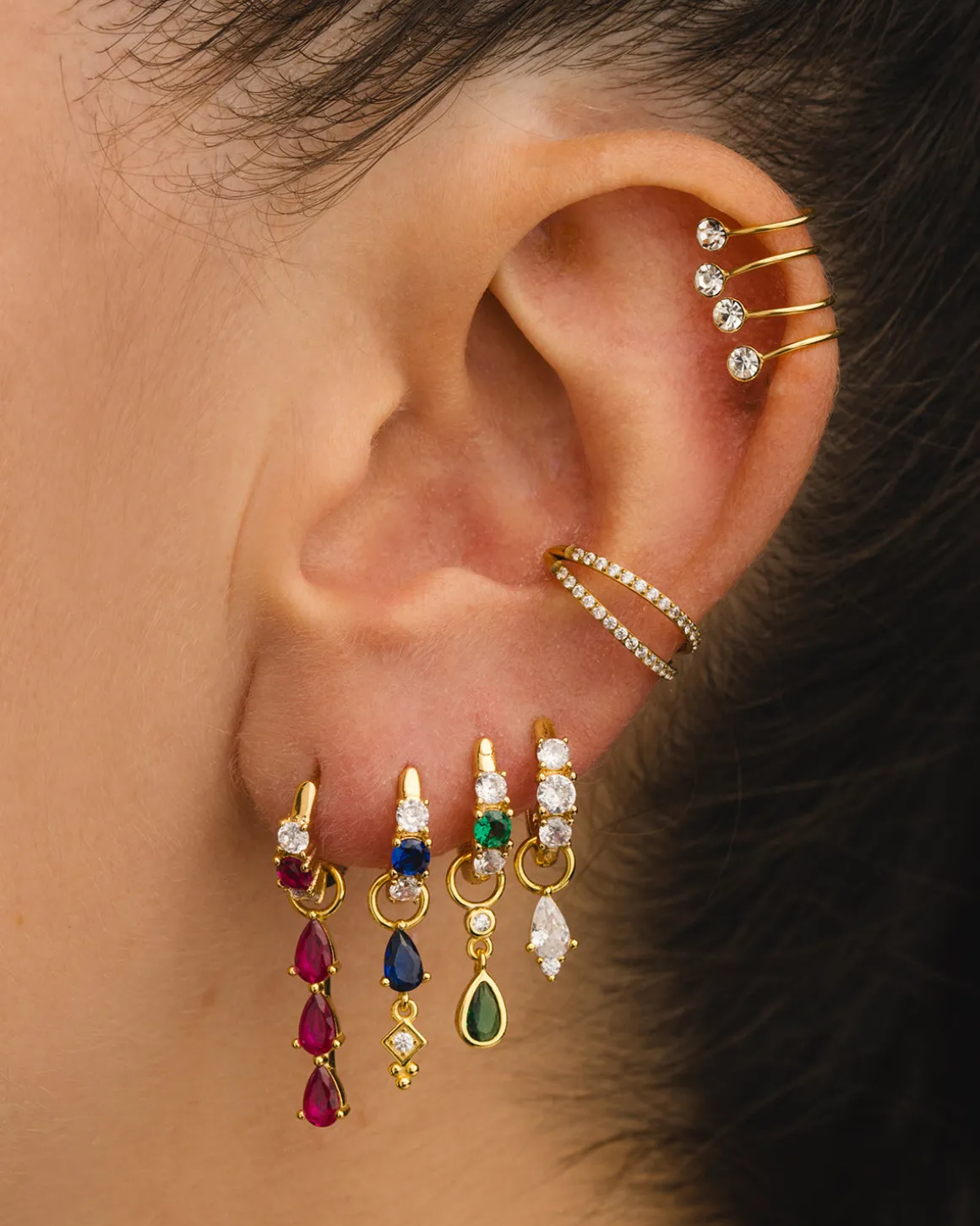 PENDIENTES DANA GREEN GOLD