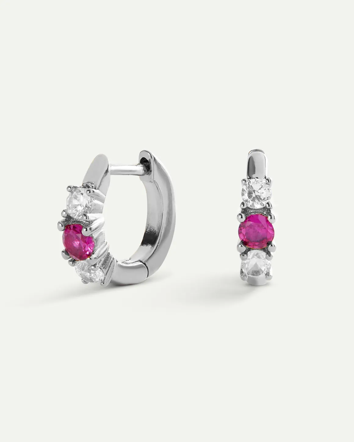 PENDIENTES DANA PINK SILVER