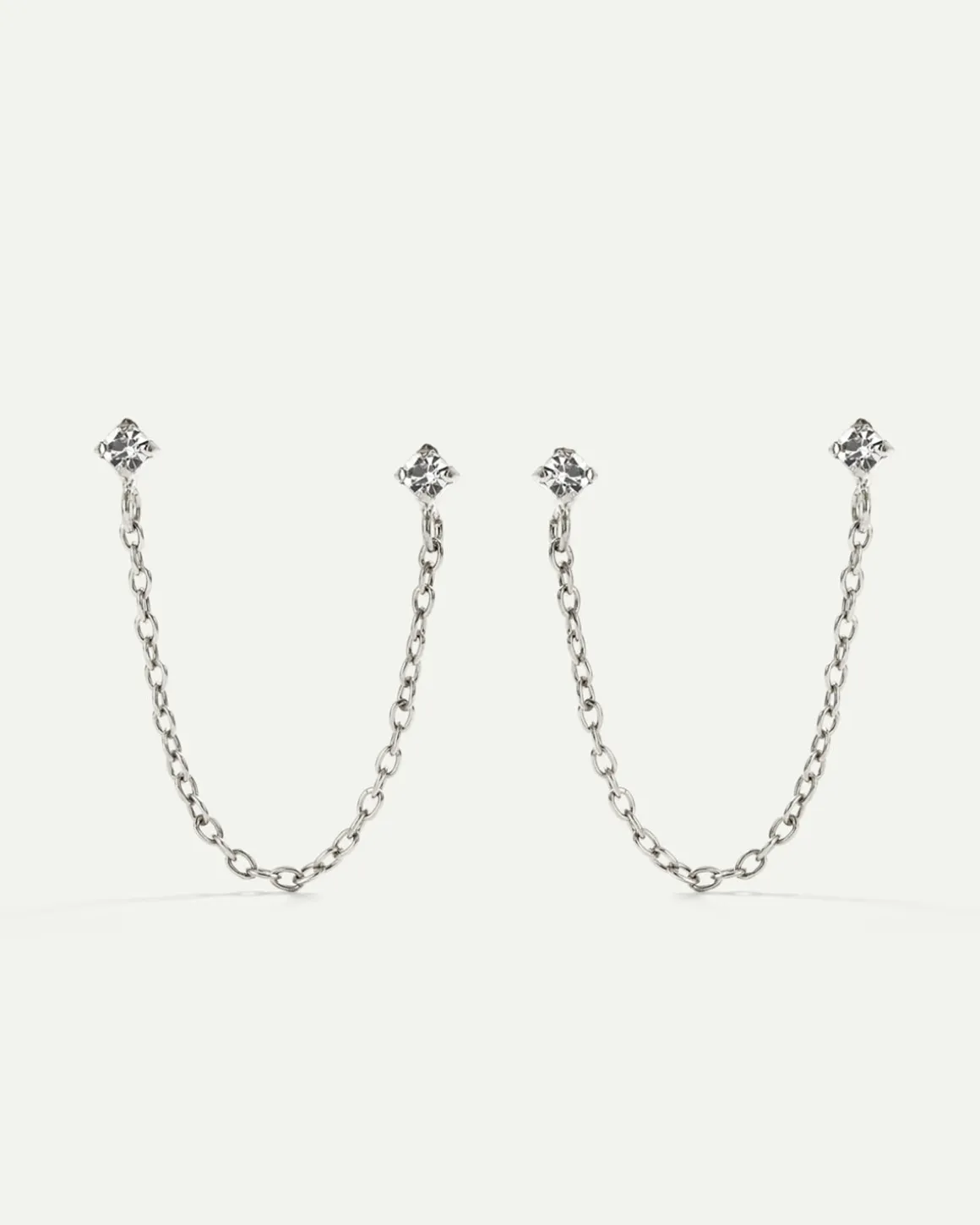 PENDIENTES DIMMER CHAIN SILVER