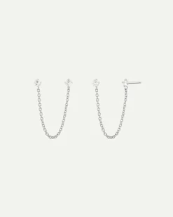 PENDIENTES DIMMER CHAIN SILVER