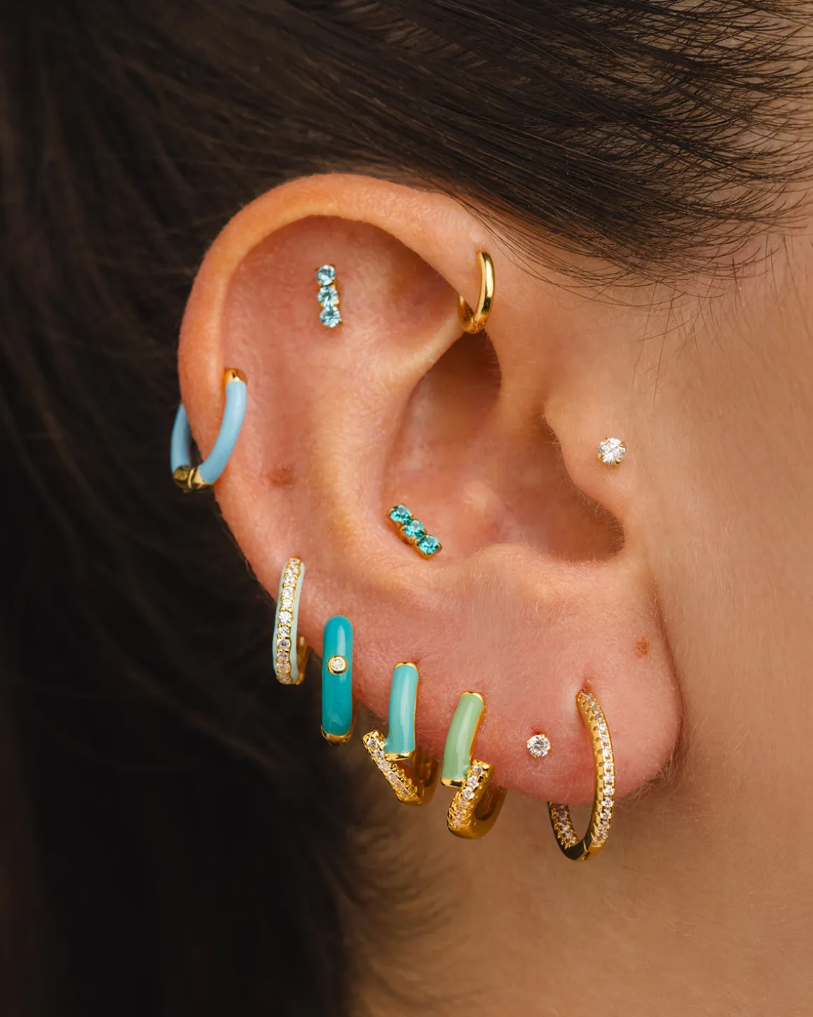 PENDIENTES ELDA GREEN GOLD