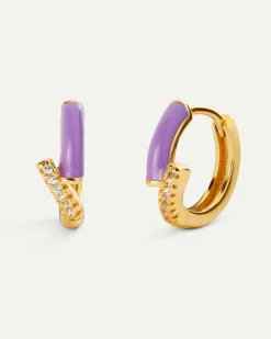 PENDIENTES ELDA PURPLE GOLD