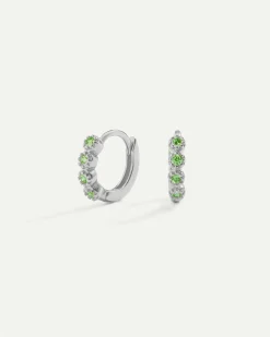 PENDIENTES ELI GREEN MINI SILVER