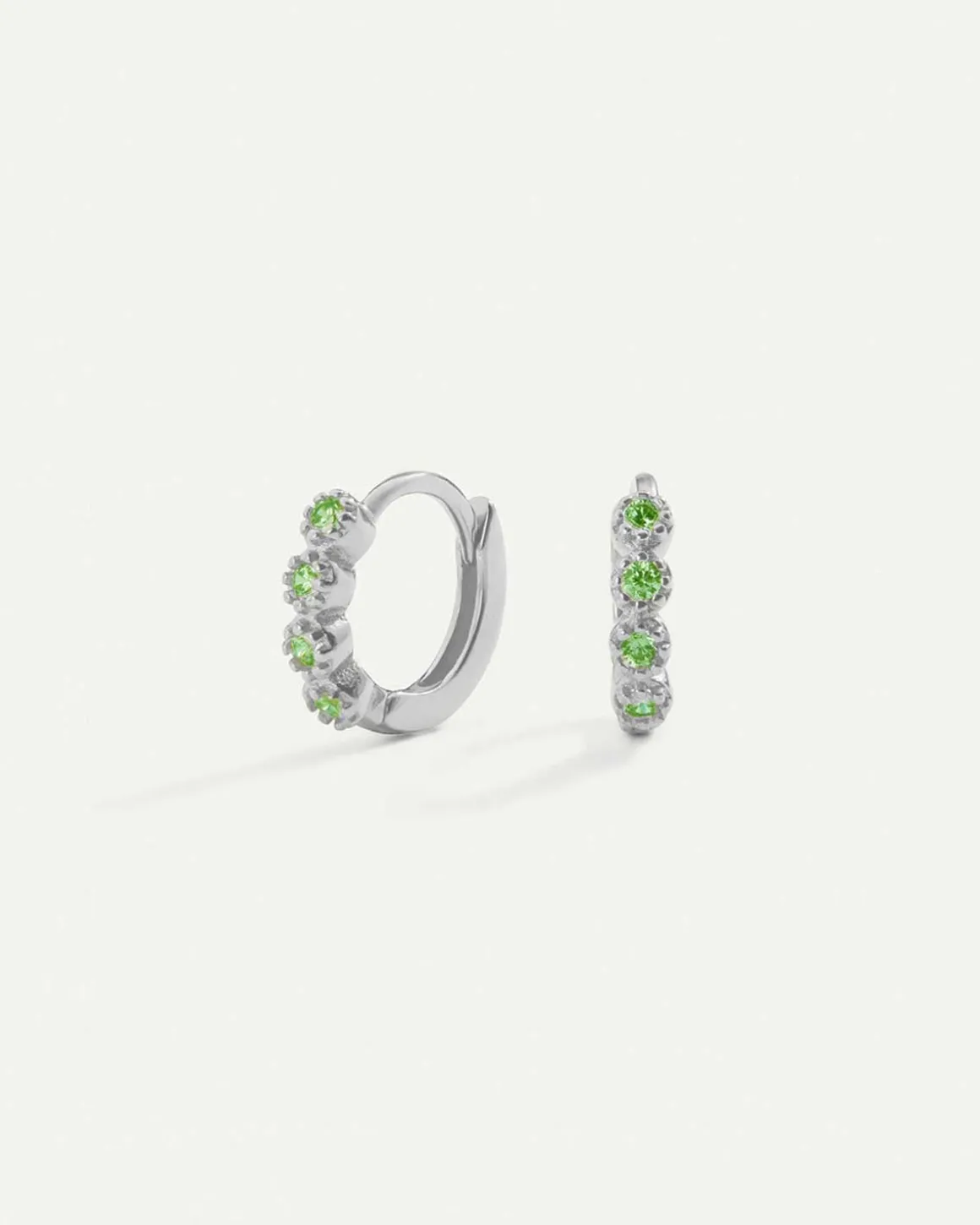 PENDIENTES ELI GREEN MINI SILVER