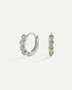 PENDIENTES ELI GREEN SILVER