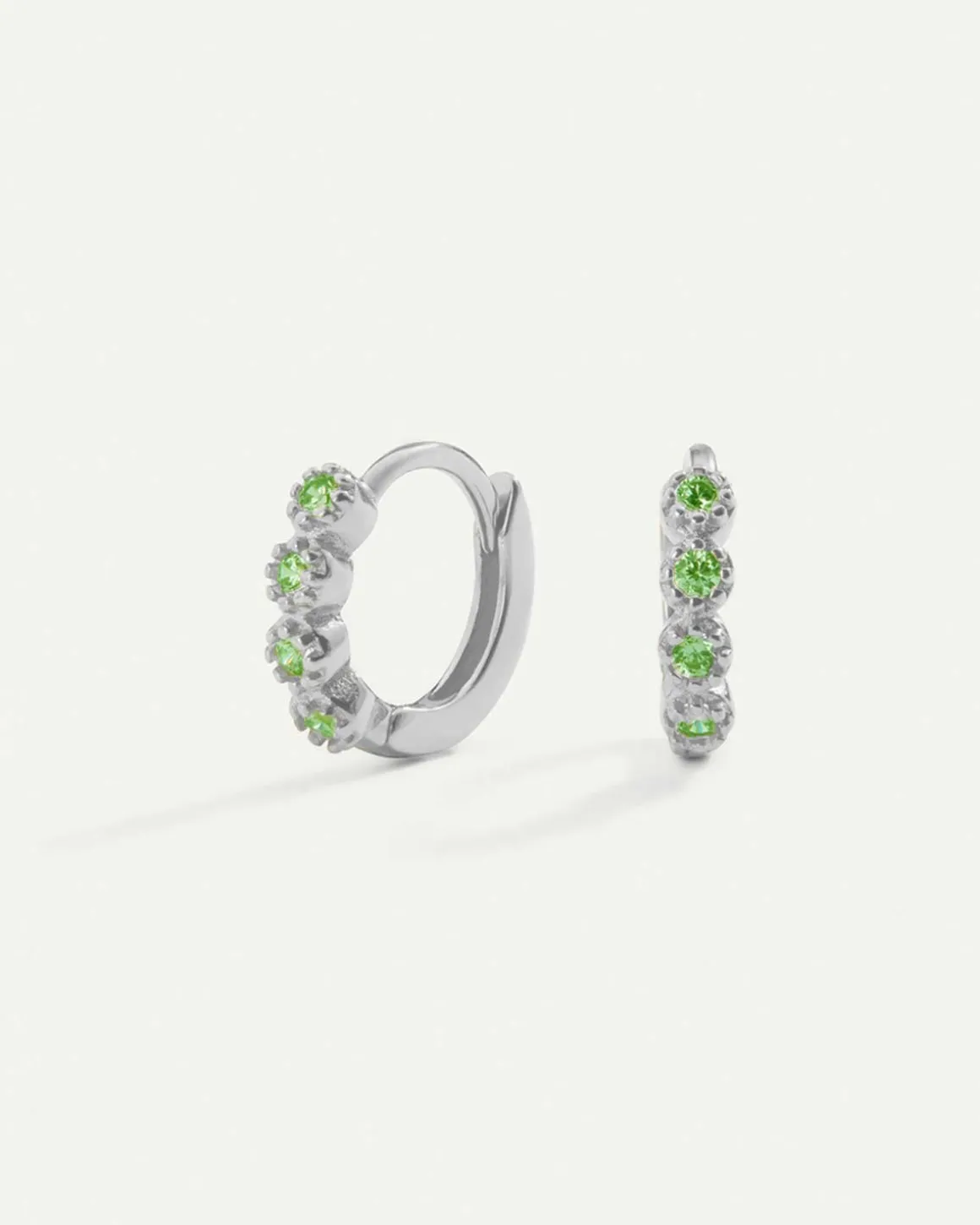 PENDIENTES ELI GREEN SILVER
