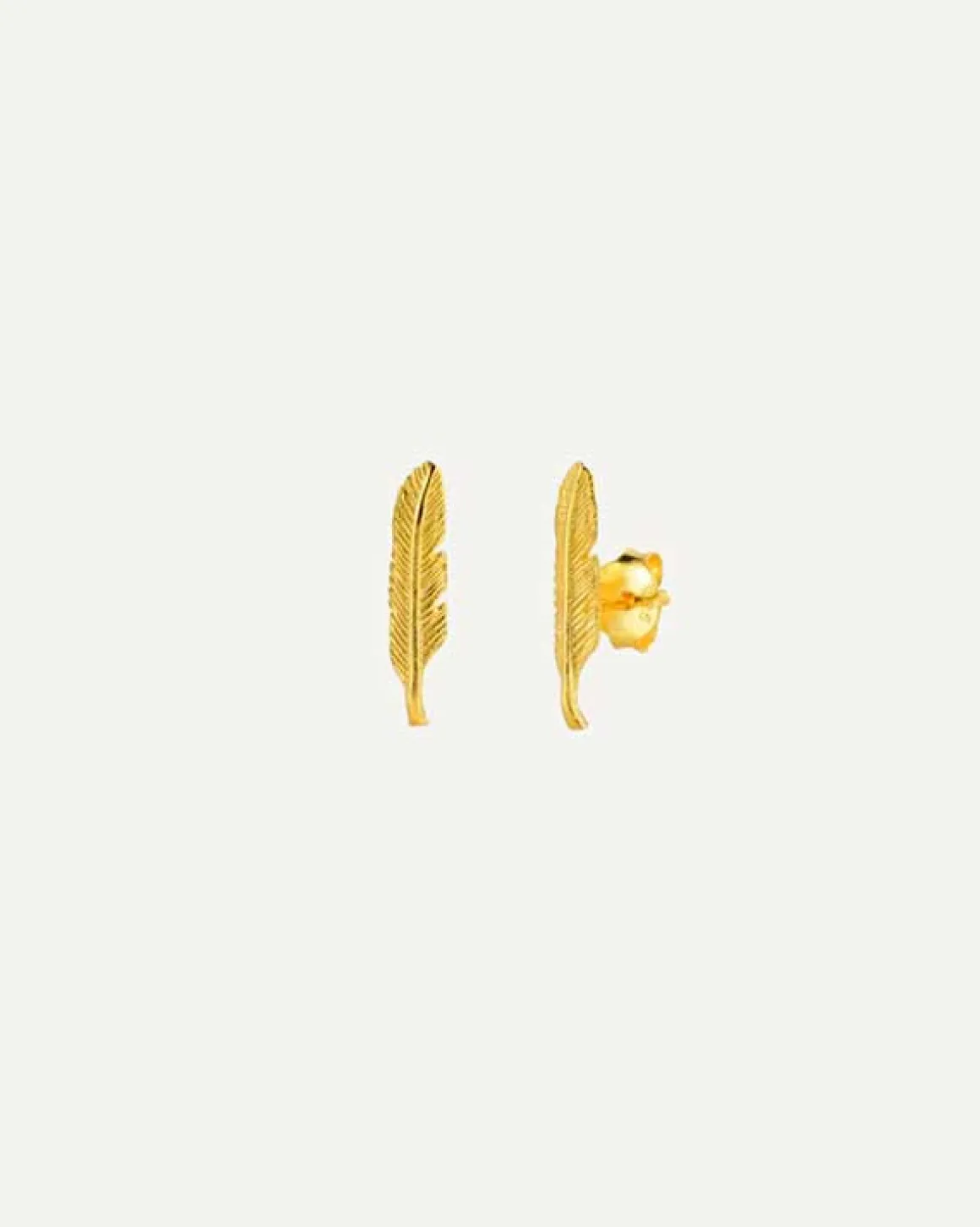 PENDIENTES FEATHER GOLD